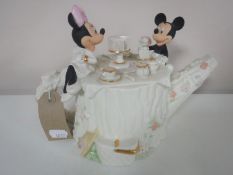A Lennox Mickey and Minnie Mouse teapot