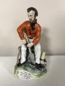 A Staffordshire figure 'Garibaldi at Home' CONDITION REPORT: Restoration to head,