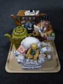 A tray of four Ringtons novelty teapots,