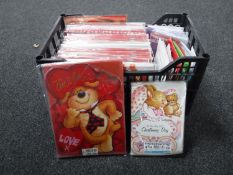 A pallet of greetings cards and novelty certificates