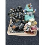 A tray of Wallace and Grommit figures,