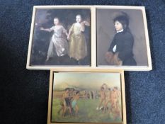 Three canvas pictures - Portrait of a child,