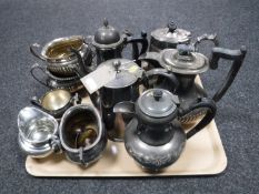 A tray of part twentieth century tea services