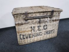 An antique wicker storage chest - NEC Evening Inst.