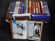 A box of ten volumes - Orvis WWII together with a collection of 1970's annuals, Buster,
