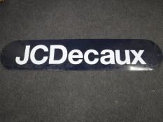 Two enamelled JC Decaux signs