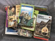 A crate of children's Ladybird books