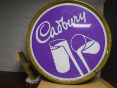 A 20th century illuminated Cadbury's double sided advertising sign