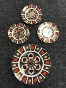 Four Royal Crown Derby Old Imari cabinet plates