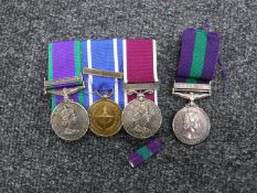 A medal trio named to 24574445 Sgt. S.