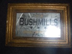 An advertising mirror - Bush Mills Irish Whiskey,