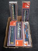 A box of eight boxed Lima diesel engine carriages, Motor Rail,