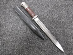 A German bayonet with an etched blade