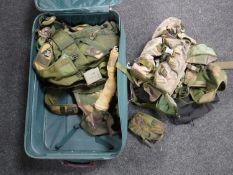 A suitcase of Army surplus clothing