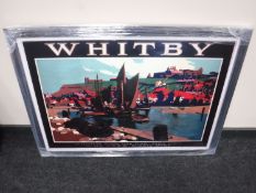 A framed railway advertising picture, Whitby