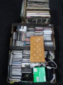 Three boxes of LP's and CD's, classical, digital camera, Nokia mobile phone,