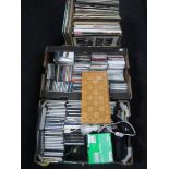 Three boxes of LP's and CD's, classical, digital camera, Nokia mobile phone,