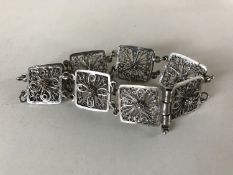 An Eastern silver filigree bracelet