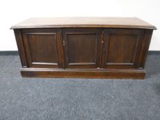 A Victorian mahogany triple door low cupboard CONDITION REPORT: 152cm wide,