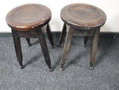 A pair of early 20th century bar stools