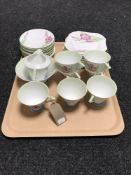 A tray of part Art Deco Shelley tea service (thirty three pieces) CONDITION REPORT: