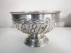 A silver bowl, height 9.