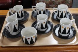Susan Williams-Ellis for Portmeirion - Thirteen pieces of coffee ware.