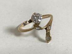 An 18ct gold diamond set ring, approximately 0.