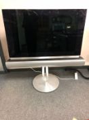 A Bang and Olufsen BeoVision 7 Mk V, 40 " screen, with separate soundbar speaker,