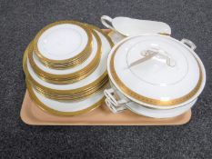 A tray containing twenty-three pieces of Royal Worcester Ambassador dinner ware