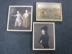 Three canvas pictures - Portrait of a child,