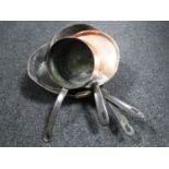 Five pieces of Victorian copper kitchenalia