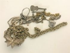 A small quantity of silver and costume jewellery