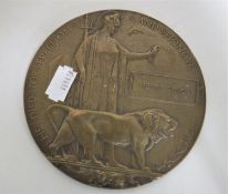 A WWI death plaque in the name of Henry Lynch