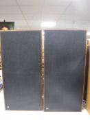 A pair of ITT D245SD teak cased speakers