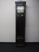 An oak cased regulator clock (no pendulum or weights)