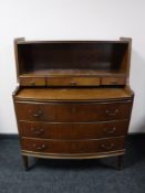 A mid 20th century walnut bureau