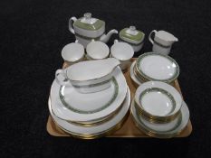 A tray of forty four pieces of Royal Doulton Rondelay tea and dinner ware