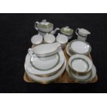 A tray of forty four pieces of Royal Doulton Rondelay tea and dinner ware