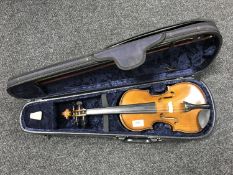 A Stentor child's violin and bow in fitted case