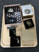 A box of a collection of costume jewellery,