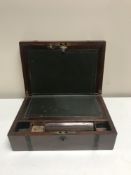 A Victorian metal bound writing box