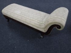 A 19th century rosewood framed chaise longue