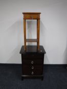 A Stag Minstrel four drawer chest and a telephone stand