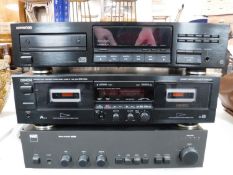 Three Hifi separates to include a Kenwood CD player,