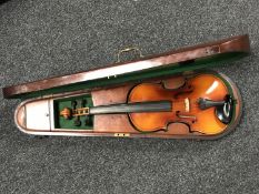 A violin in fitted,