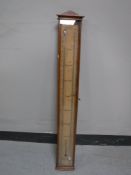 A mahogany cased stick barometer signed Honorat Heinz