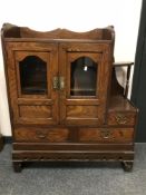 A Chinese elm low cabinet,