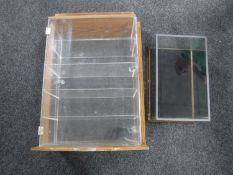 Two counter top display cabinets
