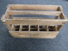 A French ten bottle wine crate